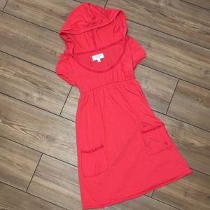 Coral Abercrombie and Fitch Hoodie Dress